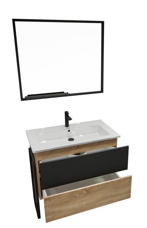 Зеркало в ванную Grossman ЛОФТ-90 с полкой